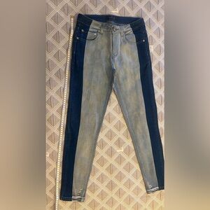 Max & Co. petite Two-Tone Skinny Jeans in Blue stretch size 26